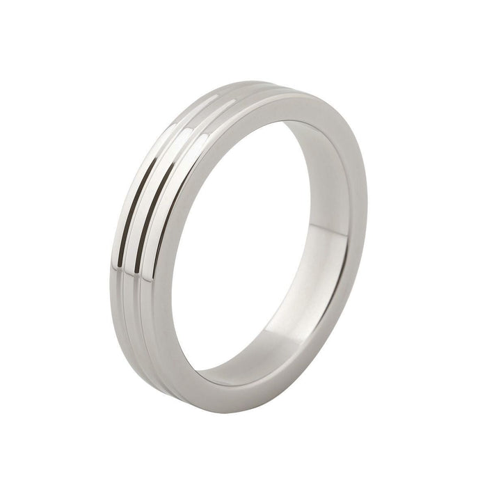 Kiotos - Anillo para el pene Con Ranuras Acero Inoxidable - 10 mm ancho