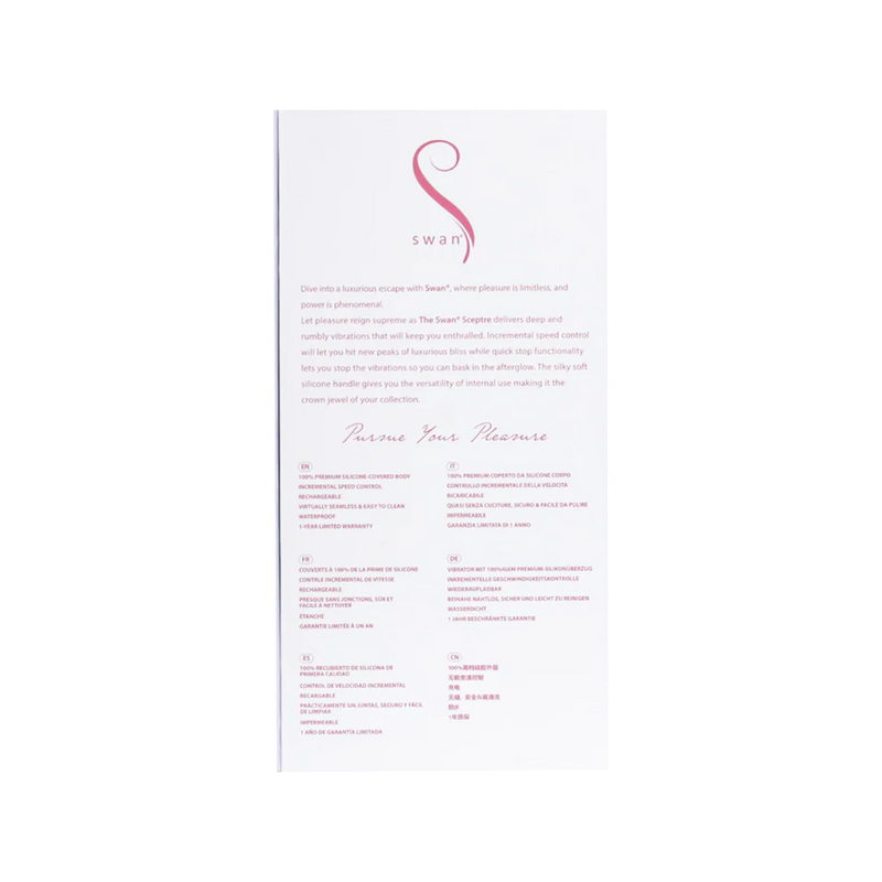 Swan - Sceptre - Dubbelzijdige Wand Vibrator - Roze-Erotiekvoordeel.nl