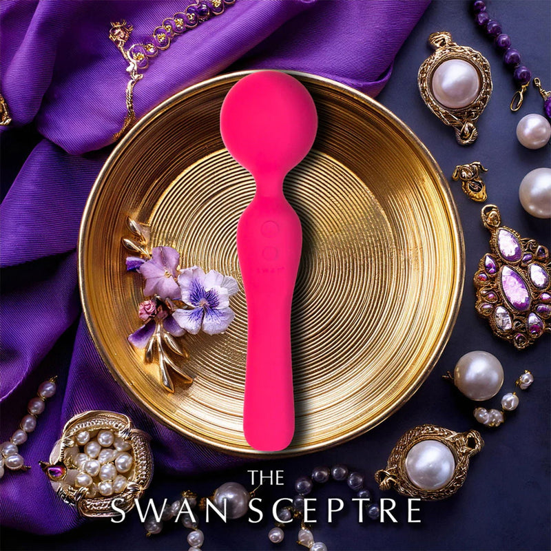 Swan - Sceptre - Dubbelzijdige Wand Vibrator - Roze-Erotiekvoordeel.nl
