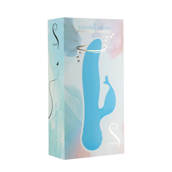 Swan - Kissing - Dual Action Rabbit Vibrator - Turquoise-Erotiekvoordeel.nl