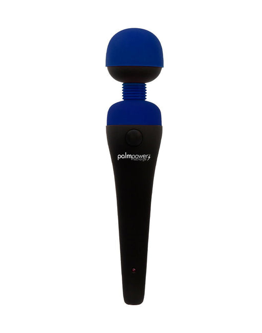 PalmPower - Recharge Wand Massager - Flexibele Kop - Blauw/Zwart-Erotiekvoordeel.nl