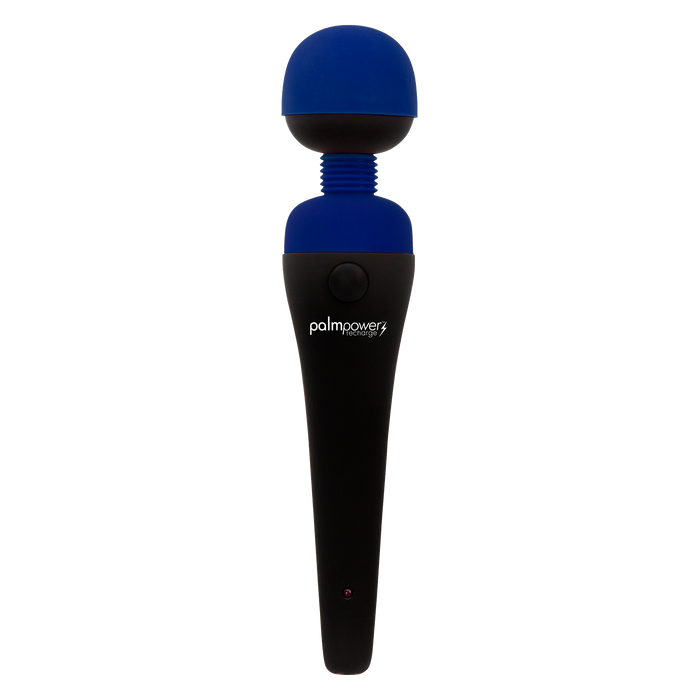 PalmPower - Recharge Wand Massager - Flexibele Kop - Blauw/Zwart-Erotiekvoordeel.nl