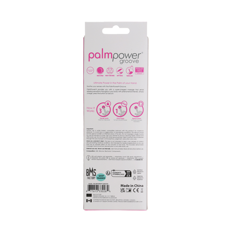 PalmPower - Groove - Mini Wand Massager - Roze-Erotiekvoordeel.nl