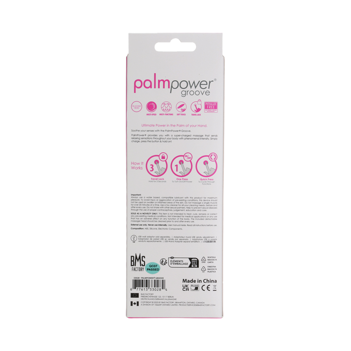 PalmPower - Groove - Mini Wand Massager - Roze-Erotiekvoordeel.nl