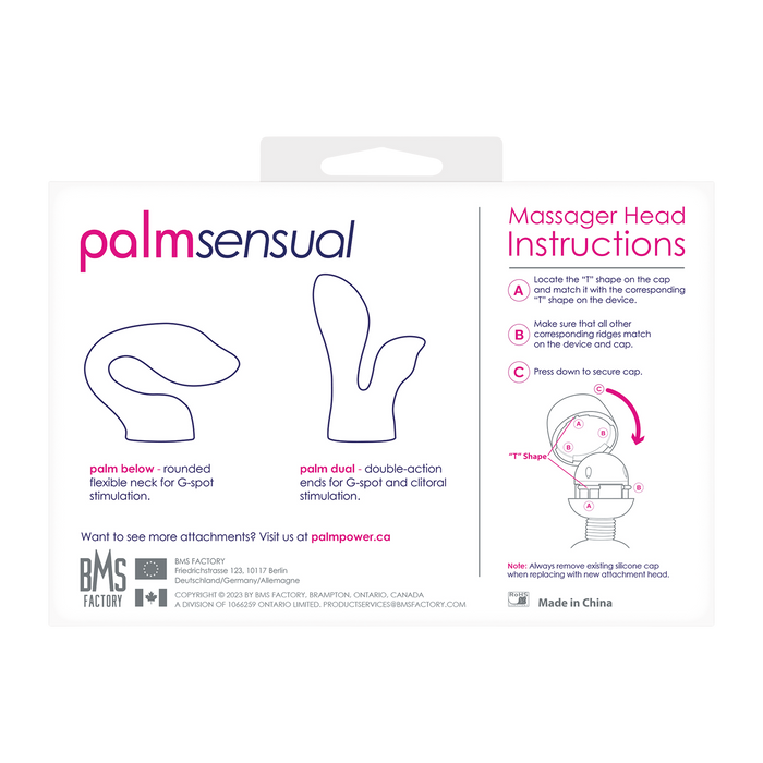 PalmPower - Palmsensual - Wand Vibrator Opzetstukken - Blauw-Erotiekvoordeel.nl