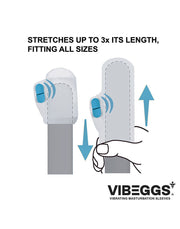 VIBEGGS - Twisty Tongues - Vibrerende Masturbatie Sleeve èn Vinger Vibrator - Wit-laced-up.nl