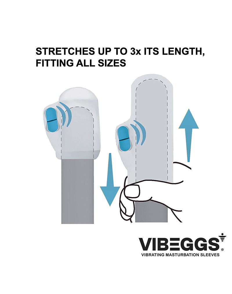 VIBEGGS - Twisty Tongues - Vibrerende Masturbatie Sleeve èn Vinger Vibrator - Wit-laced-up.nl