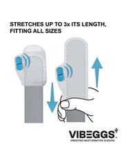 VIBEGGS - Candy Curves - Vibrerende Masturbatie Sleeve èn Vinger Vibrator - Wit-laced-up.nl