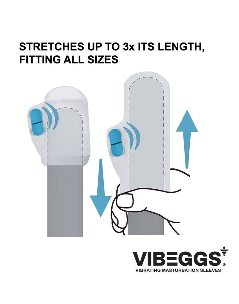 VIBEGGS - Candy Curves - Vibrerende Masturbatie Sleeve èn Vinger Vibrator - Wit-laced-up.nl