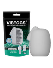 VIBEGGS - Ribs Delight - Vibrerende Masturbatie Sleeve èn Vinger Vibrator - Wit-laced-up.nl