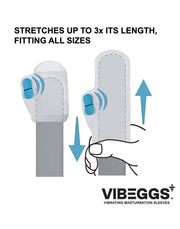 VIBEGGS - Naughty Nubs - Vibrerende Masturbatie Sleeve èn Vinger Vibrator - Wit-laced-up.nl