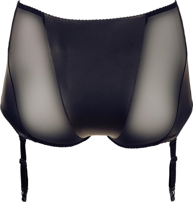 Cottelli Plus Size – Jarretel Slip Hoog Model met Afneembare Bretels – 2XL – Zwart-Erotiekvoordeel.nl