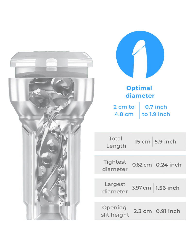 Kiiroo - Feel Pocket Stroker Crystal - Transparant-laced-up.nl