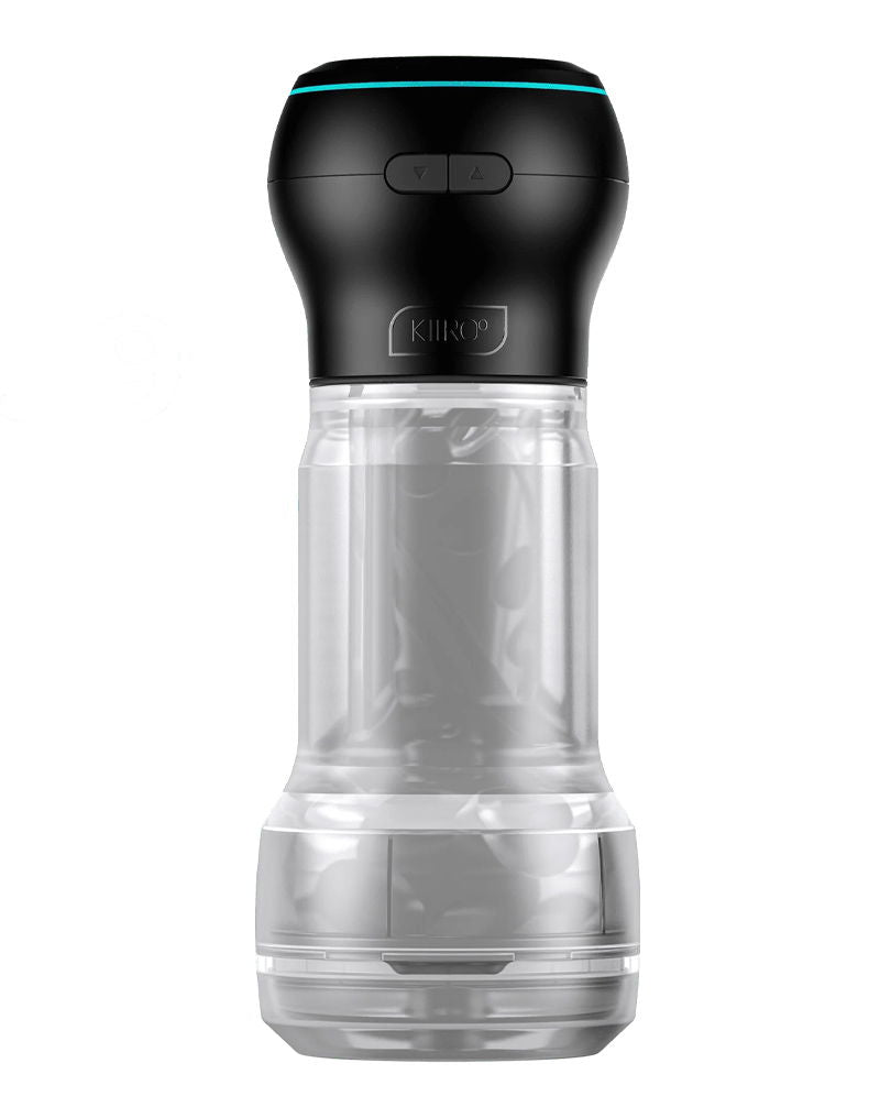 Kiiroo - Feel Pocket Stroker Crystal en Powerblow Combo - Zwart/Transparant-laced-up.nl