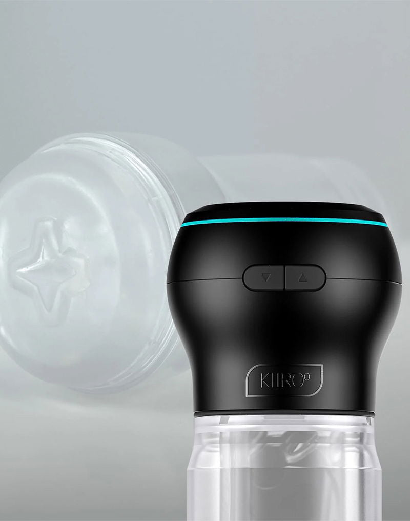 Kiiroo - Feel Pocket Stroker Crystal en Powerblow Combo - Zwart/Transparant-laced-up.nl
