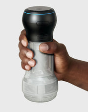 Kiiroo - Feel Pocket Stroker Crystal en Powerblow Combo - Zwart/Transparant-laced-up.nl