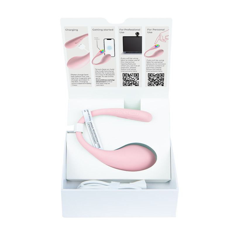 Kiiroo - Spot - Draagbaar Interactief Vibrerend Eitje - Kiss Me - Roze-laced-up.nl