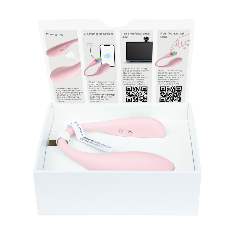 Kiiroo - Spot - Draagbaar Interactief Vibrerend Eitje - Kiss Me - Roze-laced-up.nl