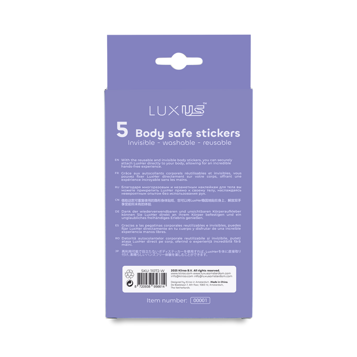 Luxus - Zelfklevende Stickers voor de Luxus Vibrator - 5 stuks - Transparant-Erotiekvoordeel.nl