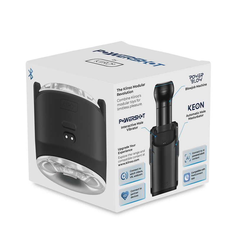 Kiiroo - Powershot - Interactieve Vibrator voor Mannen - Zwart - Ook te combineren met de Keon en/of Kiiroo Strokers-laced-up.nl