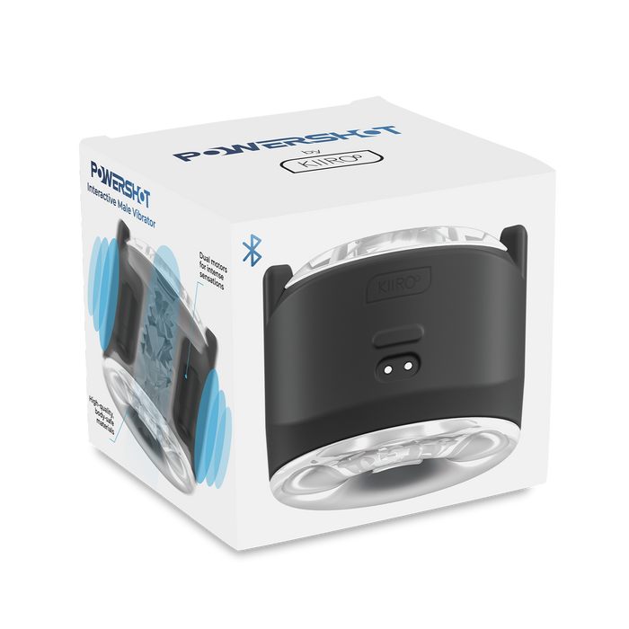 Kiiroo - Powershot - Interactieve Vibrator voor Mannen - Zwart - Ook te combineren met de Keon en/of Kiiroo Strokers-Erotiekvoordeel.nl