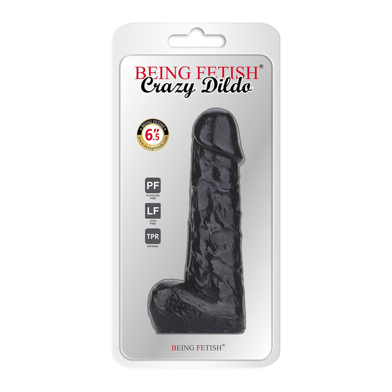 Being Fetish - TPR Dildo - 17,5 cm - Zwart-laced-up.nl