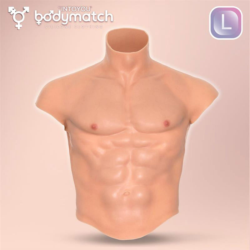 Bodymatch - Boomax - Hyperrealistisch Siliconen Mannelijk Bovenlichaam - Lichte Huidskleur-Laced-up.nl