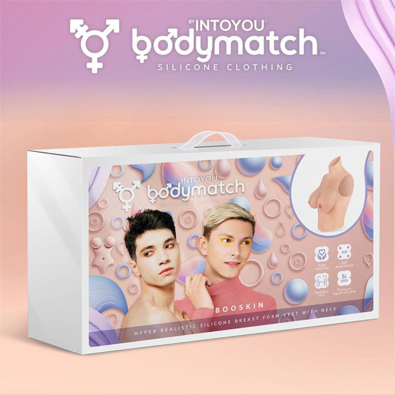 Bodymatch - Booskin - Realistische Siliconen Borstprothese - Lichte Huidskleur-Laced-up.nl
