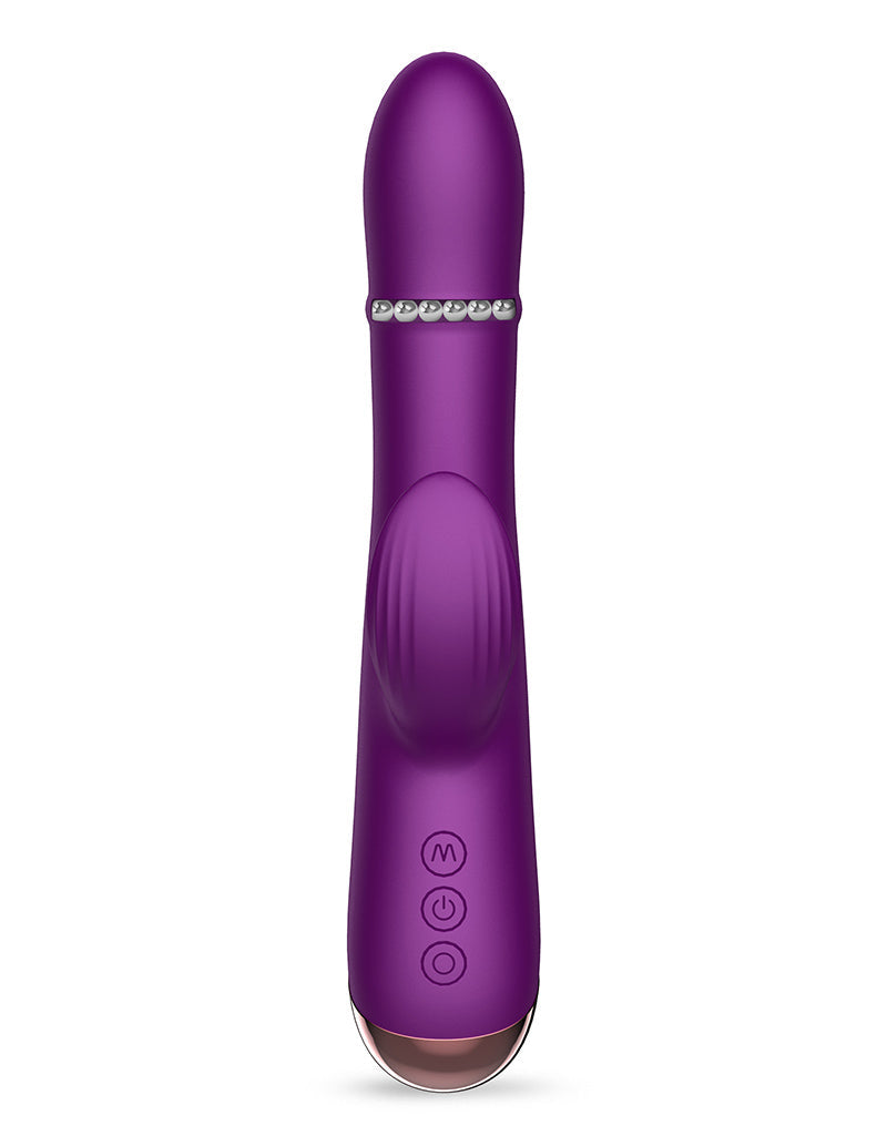 Intoyou - Sendel - Rabbit Vibrator met Bewegende Kralenring en App Control - Paars-laced-up.nl