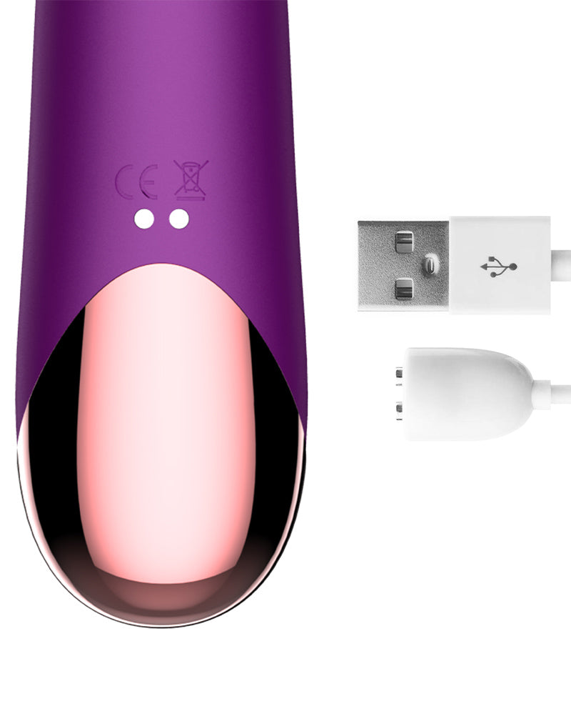Intoyou - Sendel - Rabbit Vibrator met Bewegende Kralenring en App Control - Paars-laced-up.nl