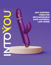 Intoyou - Sendel - Rabbit Vibrator met Bewegende Kralenring en App Control - Paars-laced-up.nl