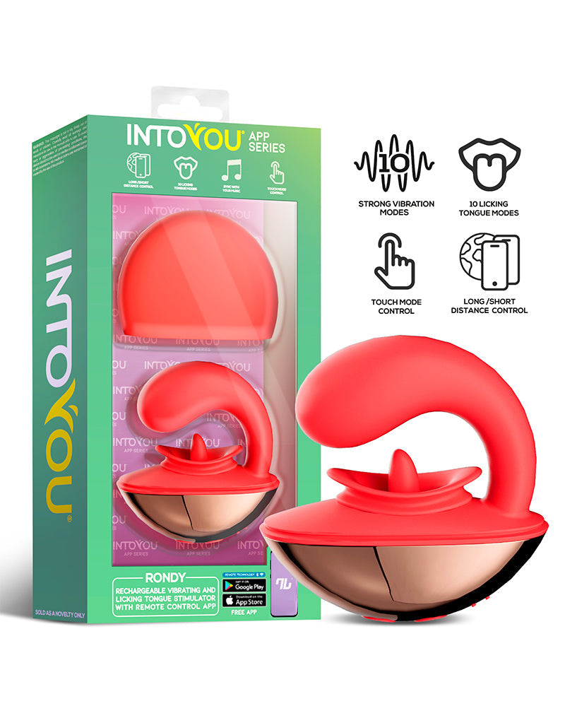 Intoyou - Rondy - Likkende Clitoris Vibrator - Met App Control - Rood-laced-up.nl