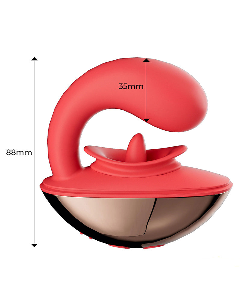 Intoyou - Rondy - Likkende Clitoris Vibrator - Met App Control - Rood-laced-up.nl