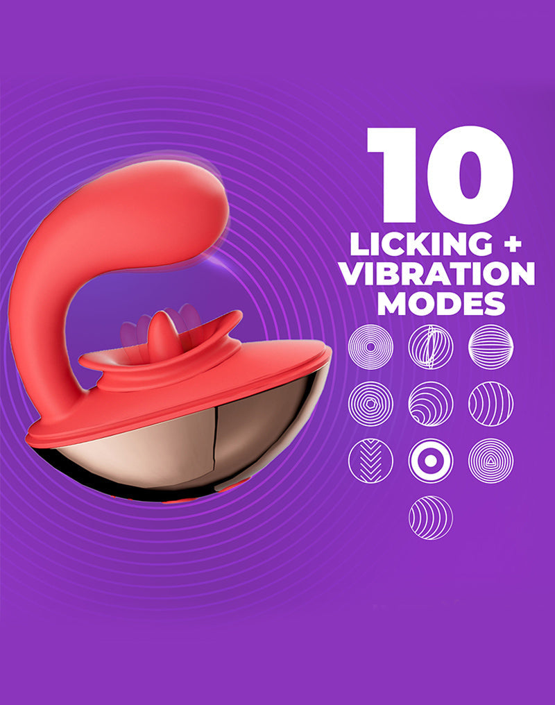 Intoyou - Rondy - Likkende Clitoris Vibrator - Met App Control - Rood-laced-up.nl
