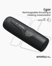 IY - Egor - App Bediende Masturbator met Trusting & Rotatie – Zwart-laced-up.nl