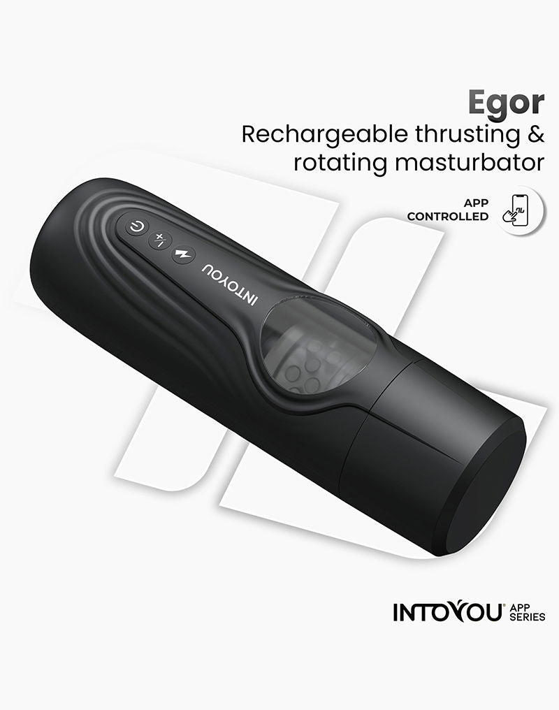IY - Egor - App Bediende Masturbator met Trusting & Rotatie – Zwart-laced-up.nl