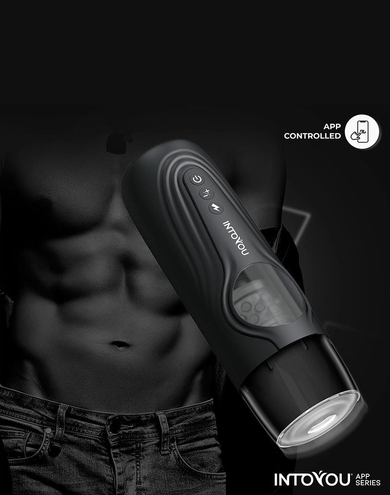 IY - Egor - App Bediende Masturbator met Trusting & Rotatie – Zwart-laced-up.nl