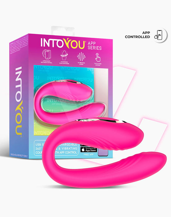IY - Couty - Koppelvibrator met 360° Oscillatie en App-bediening – Roze-Erotiekvoordeel.nl