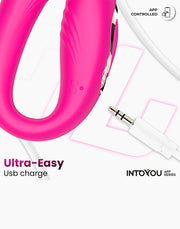 IY - Couty - Koppelvibrator met 360° Oscillatie en App-bediening – Roze-laced-up.nl