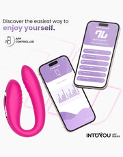 IY - Couty - Koppelvibrator met 360° Oscillatie en App-bediening – Roze-laced-up.nl