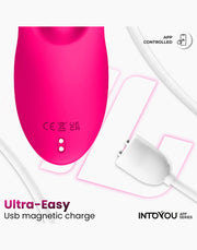 IY - Derek - Clitoris Vibrator - Bewegende Vingers - 3 motoren - App-bediening - Roze-laced-up.nl