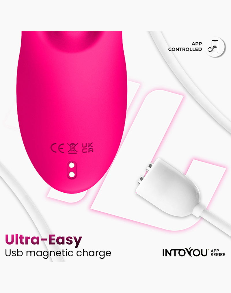 IY - Derek - Clitoris Vibrator - Bewegende Vingers - 3 motoren - App-bediening - Roze-laced-up.nl