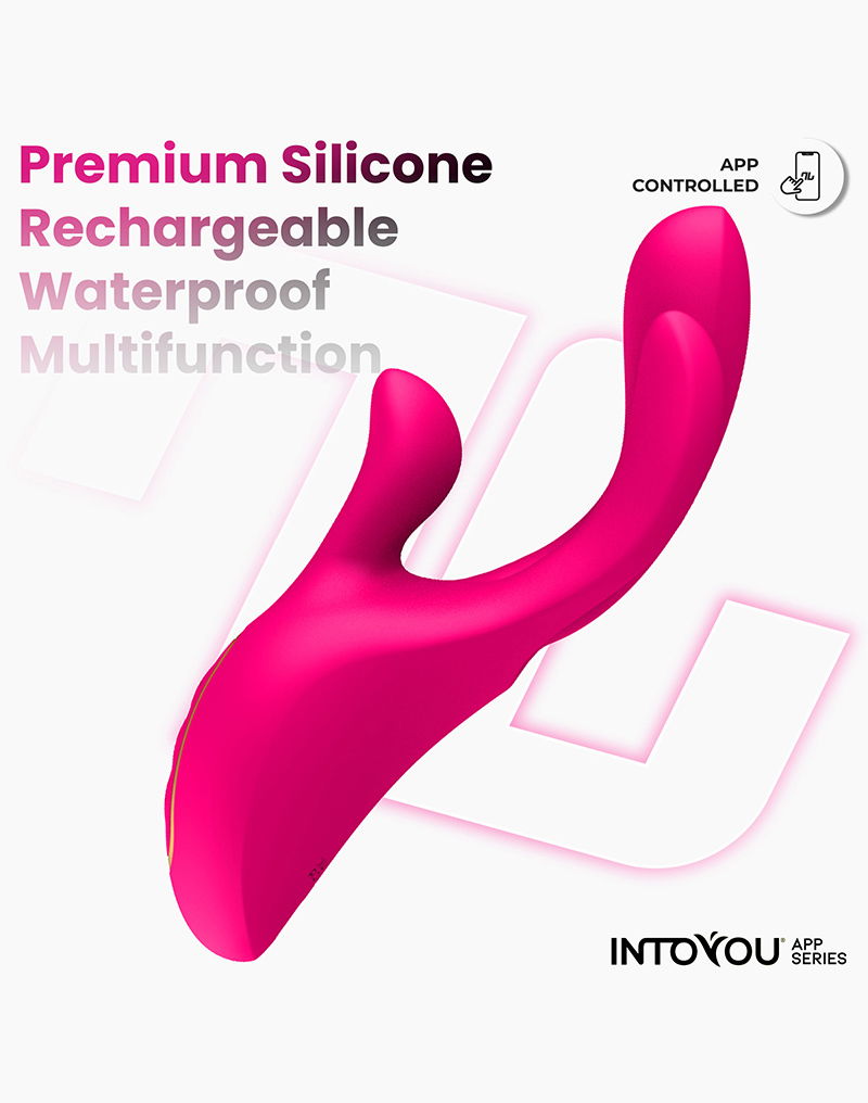 IY - Derek - Clitoris Vibrator - Bewegende Vingers - 3 motoren - App-bediening - Roze-laced-up.nl