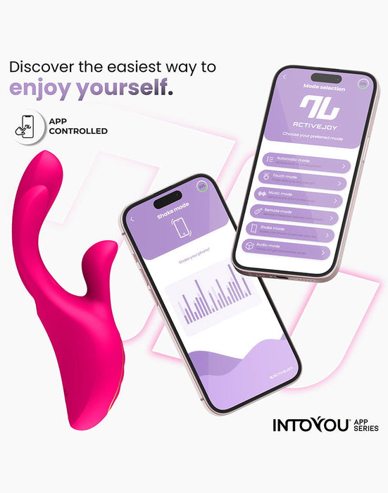 IY - Derek - Clitoris Vibrator - Bewegende Vingers - 3 motoren - App-bediening - Roze-Erotiekvoordeel.nl