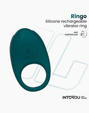 IY - Ringo - Vibrerende Cockring - App-bediening - Groen-laced-up.nl