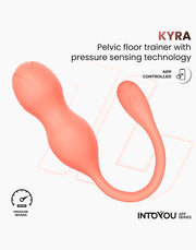 IY - Kyra - App Bediende Bekkenbodemtrainer Vaginaballetjes met Vibratie – Oranje-laced-up.nl