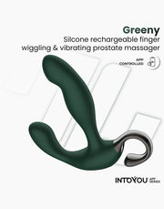 IY - Greeny Prostaatmassager met Wiggling Tip & App bediening – Groen-laced-up.nl