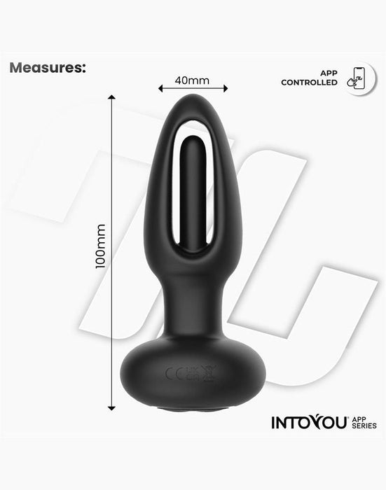 IY Zack - Plug anal con lengua móvil - Control mediante aplicación - Negro