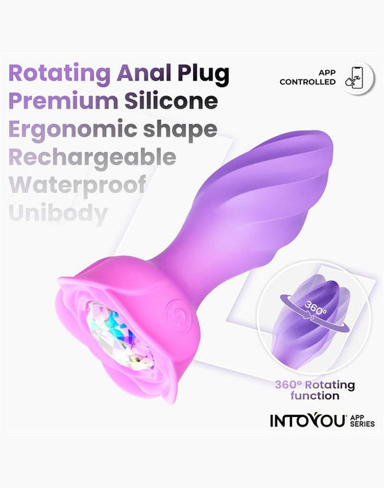 IY Moxy - Plug anal Plug anal giratorio 360º - Control mediante aplicación - Lila