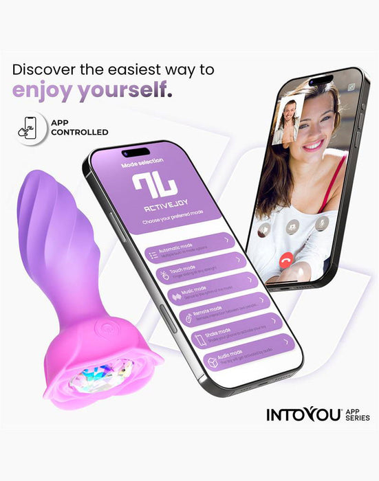 IY Moxy - Plug anal Plug anal giratorio 360º - Control mediante aplicación - Lila